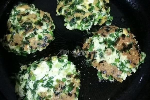 韭菜豆腐饼的做法图解17