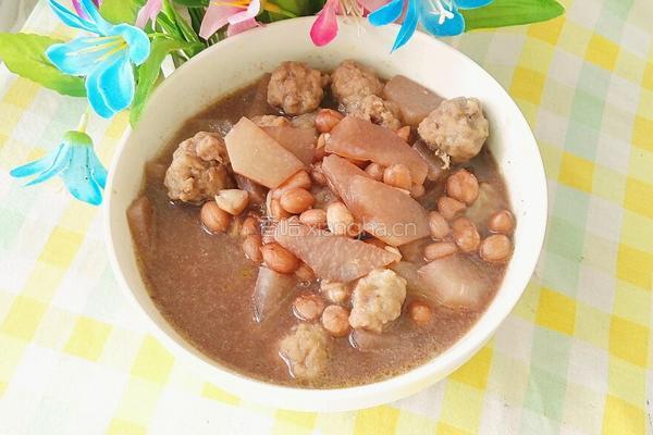白萝卜花生牛肉丸子汤的做法图解14