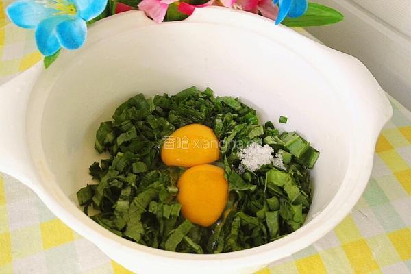 油麦菜鸡蛋煎饼的做法图解3
