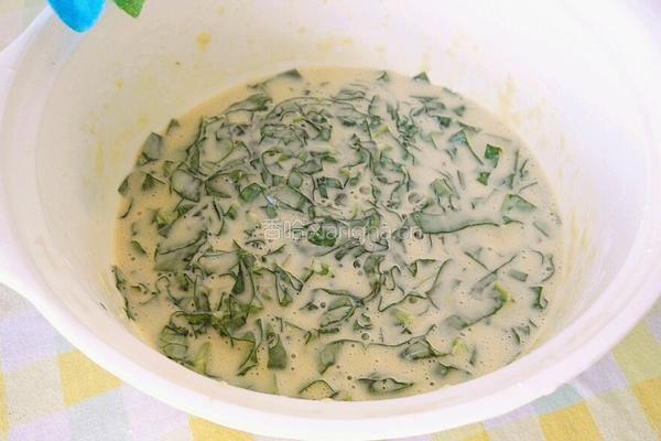 油麦菜鸡蛋煎饼的做法图解5