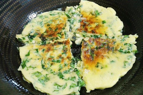 油麦菜鸡蛋煎饼的做法图解8