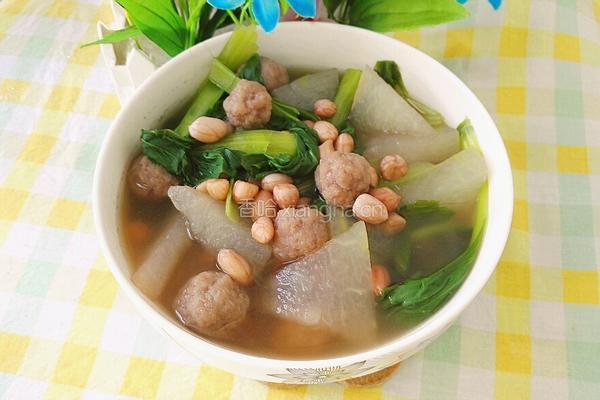 冬瓜青菜花生牛肉丸子汤的做法图解19