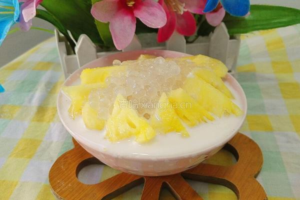 菠萝奶香西米露的做法图解11