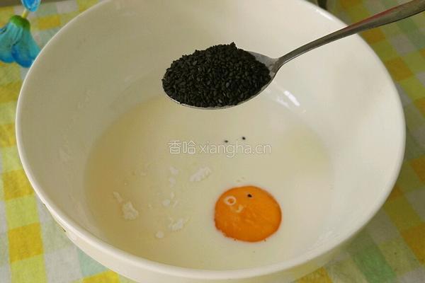 黑芝麻鸡蛋煎饼的做法图解5