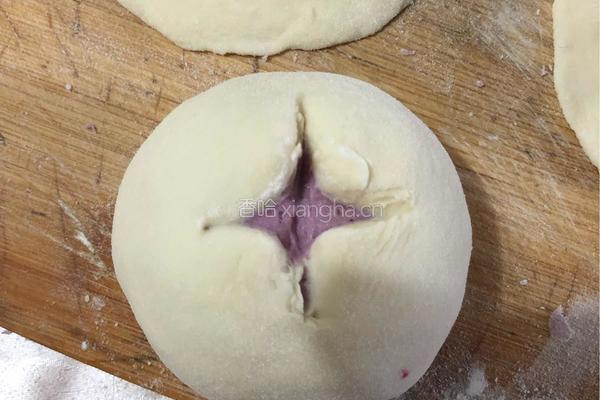 紫薯开花馒头的做法图解9