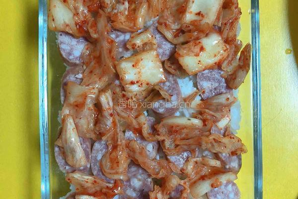 韩式鲜蔬牛肉肠焗饭的做法图解4