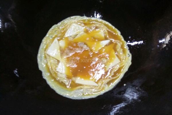 豆腐煎蛋的做法图解4