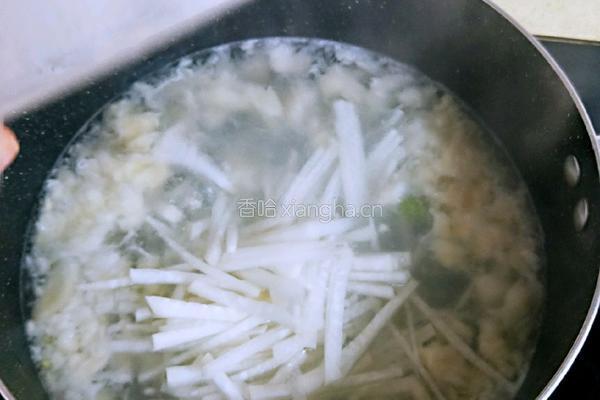 白萝卜拌汤的做法图解8