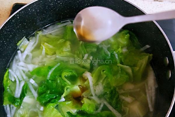 白萝卜拌汤的做法图解12