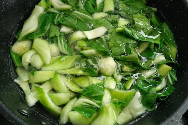 油菜炒香菇的做法图解8
