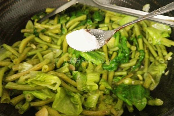 豆角炒生菜的做法图解13