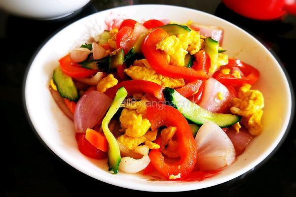 甜椒炒鸡蛋#减脂轻食菜#的做法图解19