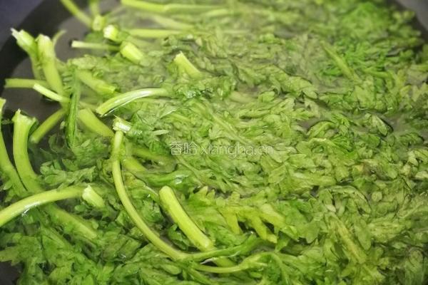 腐竹拌茼蒿的做法图解5