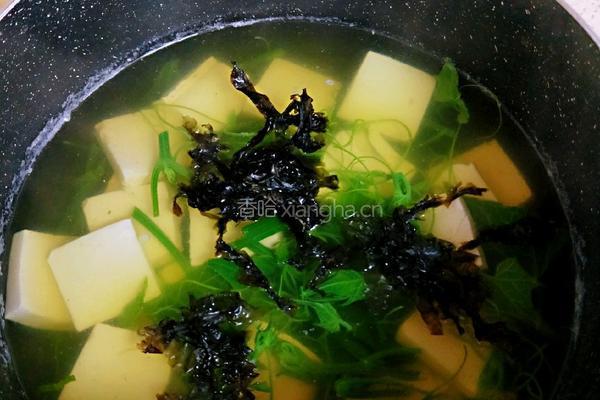 龙须菜豆腐汤的做法图解12