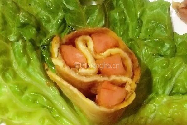 火腿鸡蛋卷的做法图解12