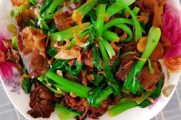 当油菜木耳遇上虾皮的做法图解4