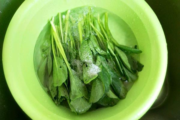 清炒菜心的做法图解3