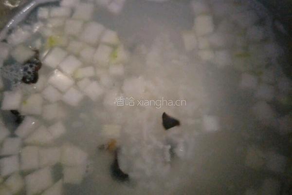 冬瓜木耳鸡肉粥的做法图解5