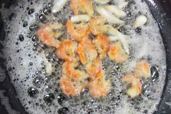 菜花炒干虾仁的做法图解5