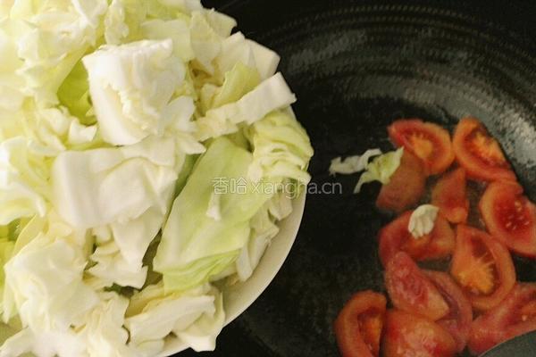 番茄炒莲花白的做法图解6