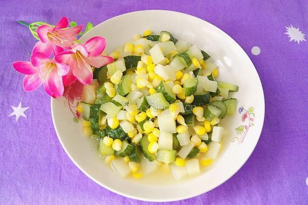 土豆黄瓜炒玉米的做法图解11