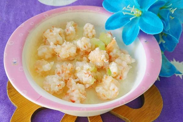 丝瓜虾球营养米糊的做法图解12