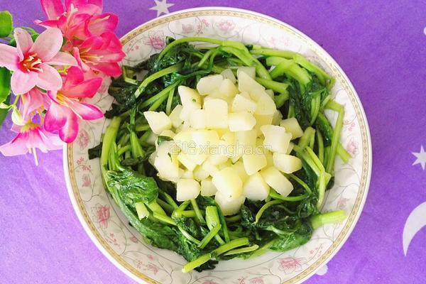 土豆炒菜心的做法图解11