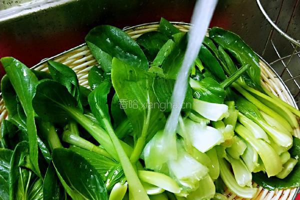 白玉菇炒青菜的做法图解1