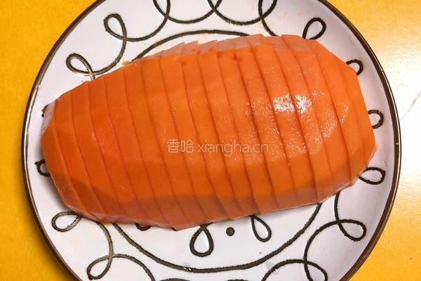 椰浆蜜汁木瓜的做法图解3