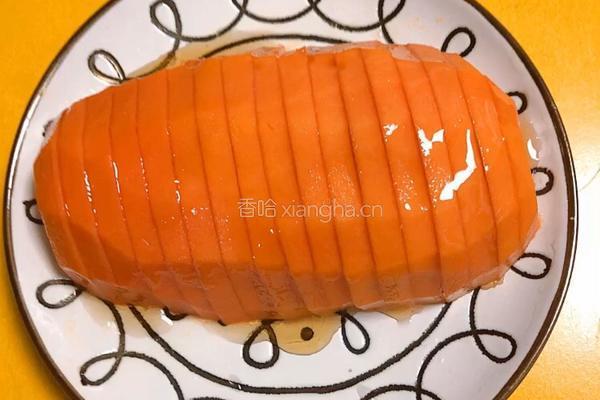 椰浆蜜汁木瓜的做法图解4