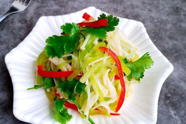 金针菇拌莴笋的做法图解8