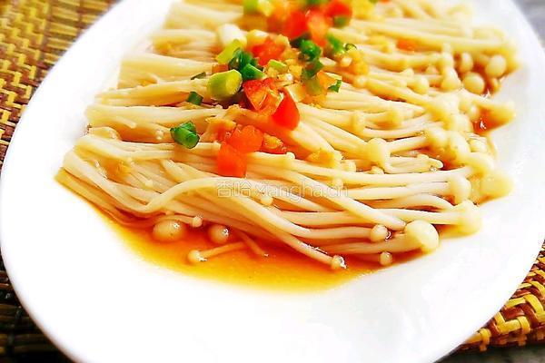白灼金针菇的做法图解7