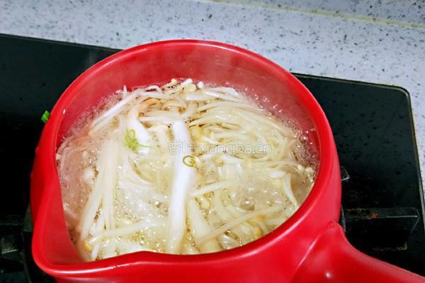 菌汤龙须菜的做法图解8