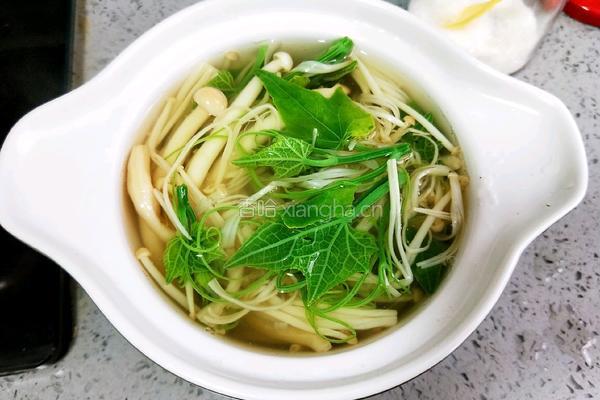 菌汤龙须菜的做法图解14