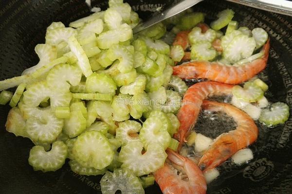 芹菜炒虾的做法图解6