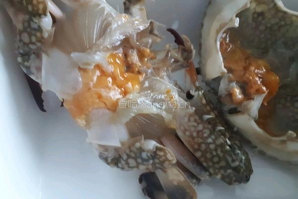 葱姜炒蟹的做法图解2