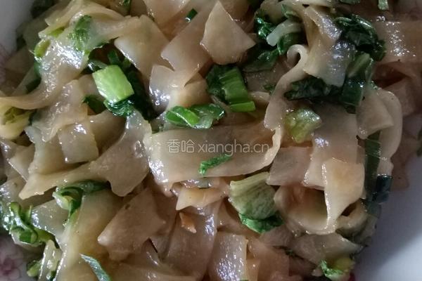 青菜炒凉皮的做法图解4