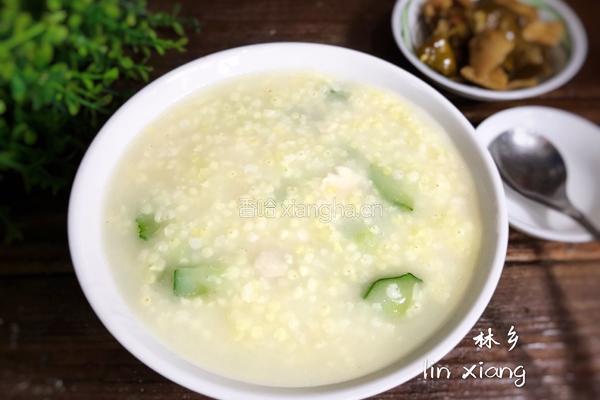 黄瓜鸡肉小米粥（减肥版）的做法图解9