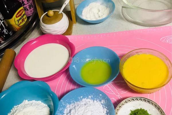 抹茶毛巾卷的做法图解1