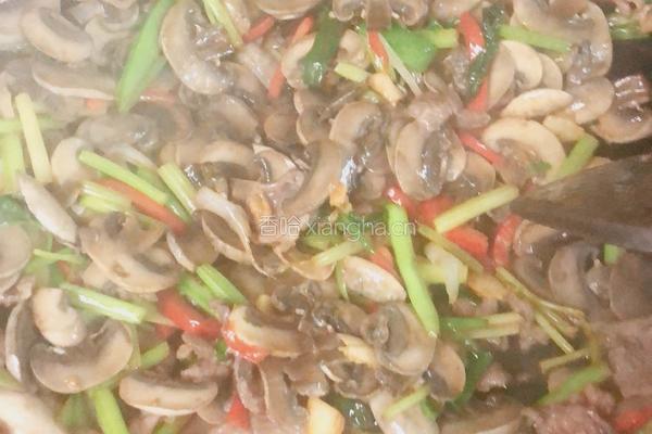 蘑菇炒肉片的做法图解6