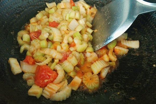 番茄炒芹菜的做法图解8