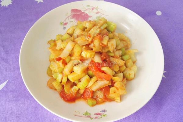 番茄炒芹菜的做法图解10