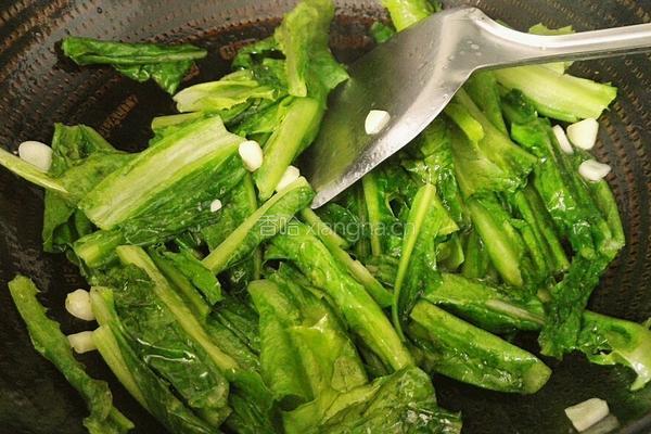 清炒油麦菜的做法图解6