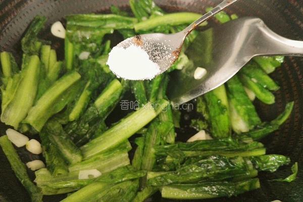 清炒油麦菜的做法图解7