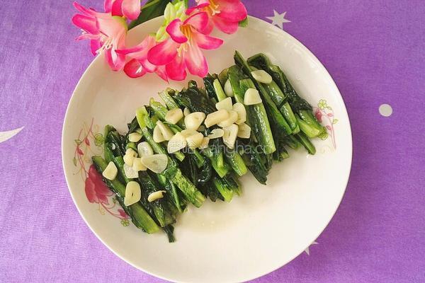 清炒油麦菜的做法图解11
