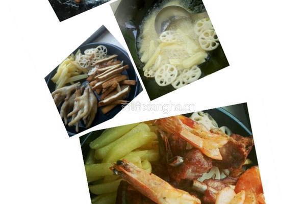 麻辣香锅排骨鸡爪虾的做法图解4