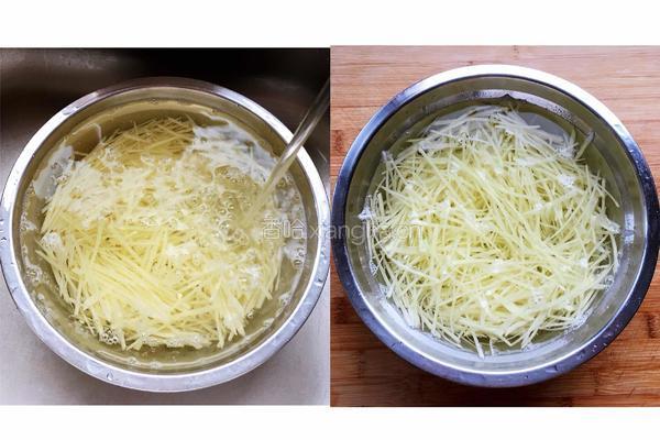 酸辣青椒土豆丝的做法图解4