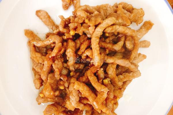 青红椒肉丝的做法图解5