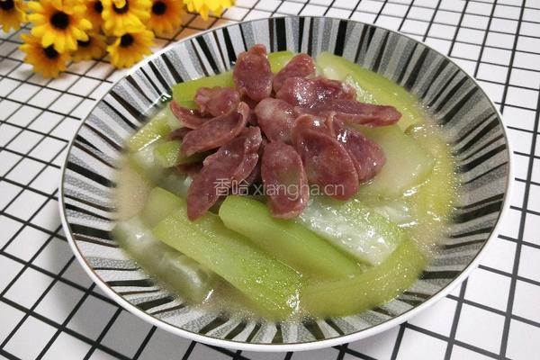 腊肠炒地蒲的做法图解5