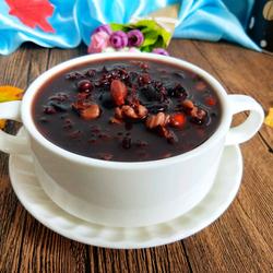 养生良方#黑芝麻黑豆核桃粥的做法[图]
